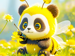 Cluiche Jigsaw Puzzle: Panda Bee