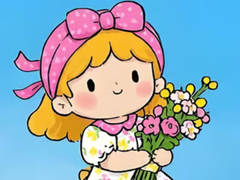 Cluiche Jigsaw Puzzle: Little Flower Girl