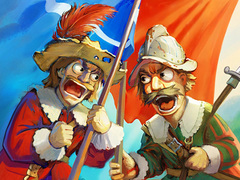 Cluiche Musketeers Gunpowder vs Steel