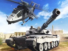 Cluiche Strategy of war. Tanks and helicopters