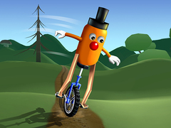 Cluiche Unicycle Balance 3D
