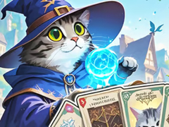 Cluiche Jigsaw Puzzle: Cat's Card Arena