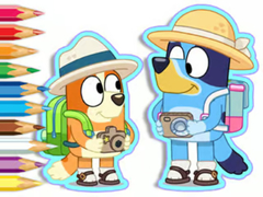 Cluiche Coloring Book: Bluey Camping