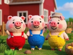 Cluiche Find The Differences: The 3 Little Pigs