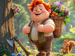 Cluiche Find The Differences: The Honest Woodcutter