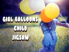 Cluiche Girl Balloons Child Jigsaw