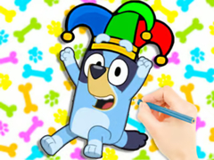 Cluiche Coloring Book: Clown Bluey