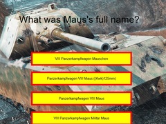 Cluiche Tank Quiz: Maus