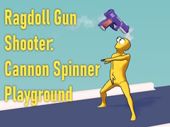 Cluiche Ragdoll Gun Shooter: Cannon Spinner Playground