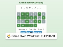 Cluiche Animal Word Guessing Game