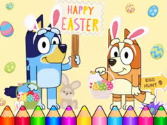 Cluiche Coloring Book: Bluey Happy Easter