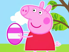 Cluiche Jigsaw Puzzle: Peppa Pig Easter Eggs