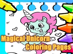 Cluiche Magical Unicorn Coloring Pages