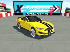 Cluiche Mega Ramp Car Stunt Games 3d