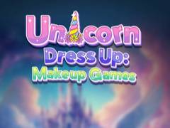 Cluiche Unicorn Dress Up: Makeup Games