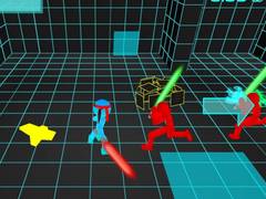 Cluiche Stickman Neon Sword Fighting