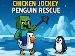 Cluiche Chicken Jockey: Penguin Rescue