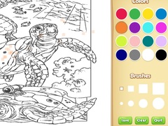 Cluiche Sea Animal Coloring Book