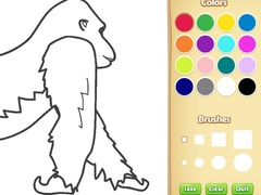 Cluiche Gorilla Coloring Book for Kids
