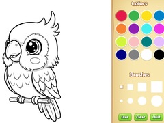 Cluiche Kawaii Animal Coloring Book
