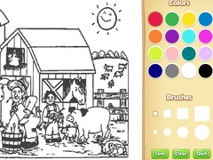 Cluiche Farm Coloring Book For Kids