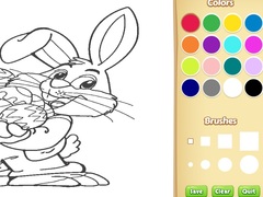 Cluiche Easter Bunny Coloring Book for Kids