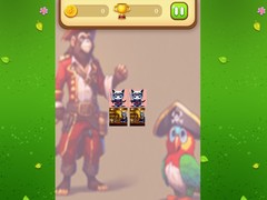 Cluiche Pirate Cat Memory Match