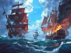 Cluiche Pirate Ships: Build and Fight