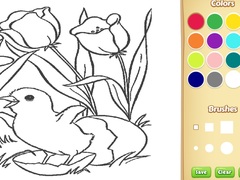 Cluiche Flowers Coloring Book For Kids