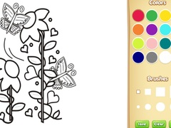 Cluiche Butterflies and Flowers Coloring Book for Kids