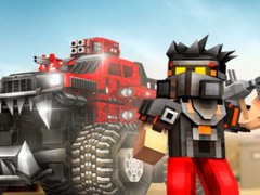 Cluiche Blocky Cars: Car Battle