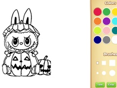 Cluiche Halloween Labubu Coloring & Drawing Game