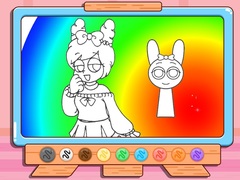 Cluiche Coloring Book: Pinki Sprunki Makeover