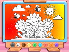Cluiche Coloring Book: Happy Flower