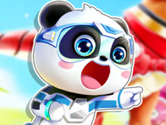 Cluiche Jigsaw Puzzle: Baby Panda Robot Team