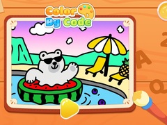 Cluiche Color By Code: Polar Bear