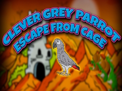 Cluiche Clever Grey Parrot Escape from Cage
