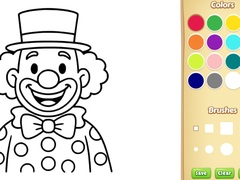 Cluiche Clown Coloring Book