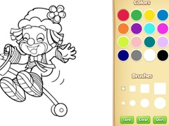 Cluiche Clown Coloring Pages