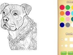 Cluiche Dog Coloring Book for Adults