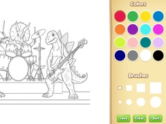 Cluiche Dinosaur Coloring Book For Kids
