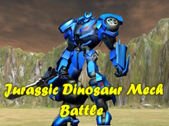 Cluiche Jurassic Dinosaur Mech Battle