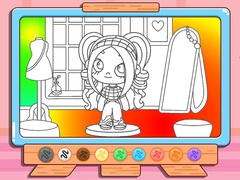 Cluiche Coloring Book: Avatar Girl Dress Up Shopping