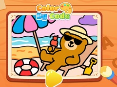 Cluiche Color By Code: Chill Bear