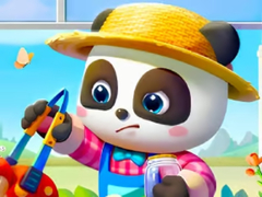 Cluiche Jigsaw Puzzle: Baby Panda Little Farmer