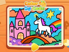Cluiche Color By Code: Rainbow Unicorn