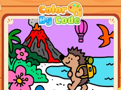 Cluiche Color By Code Volcano Hedgehog