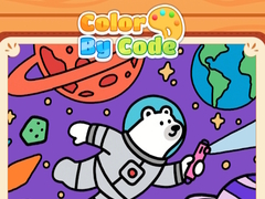 Cluiche Color By Code Space Bear