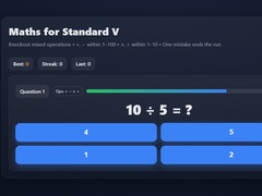 Cluiche Maths For Class V