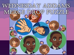 Cluiche Wednesday Addams Merge Drop Puzzle